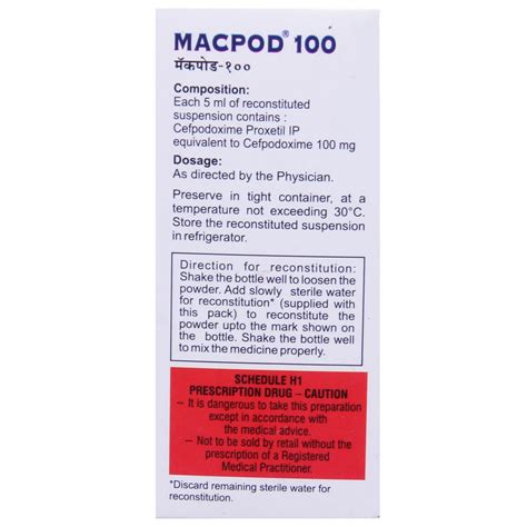 Macpod 100 Powder For Oral Suspension 30 ml Price, Uses, Side Effects ...