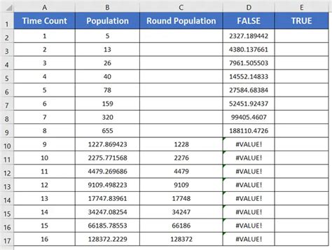 Exponential Excel-Formula 的图像结果