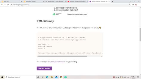 How to generate sitemap for blogger and create a sitemap page in our ...