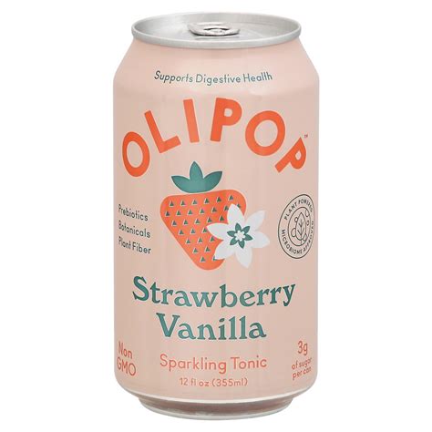 Olipop Strawberry Vanilla Sparkling Tonic 12 fl oz | Shipt