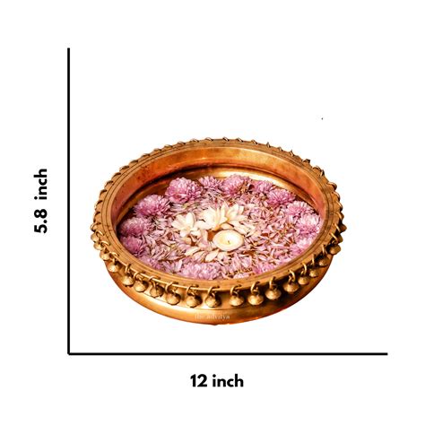 The Advitya | BRASS URLI BOWL WITH GHUNGROO