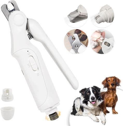Amazon.com: MORMIUKII Dog Nail Clippers with Sensor,2 in 1 Dog Nail ...