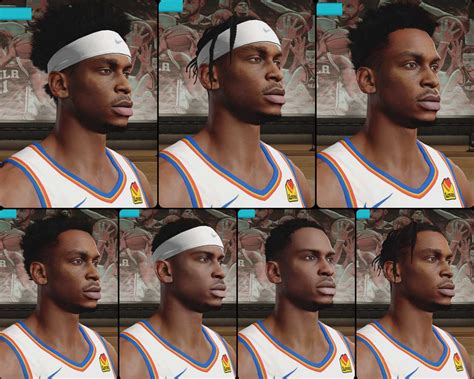 NBA 2K23 Shai Gilgeous-Alexander Cyberface (7 Hairstyles)