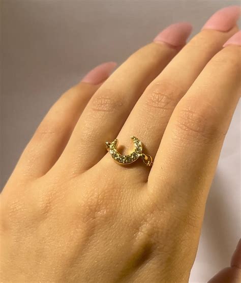 Luna 18K Gold Plated Chain Ring – Terrana