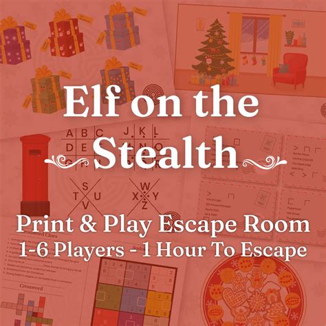 Festive Printable Escape Room | Elf on the Stealth - Epic Escapes