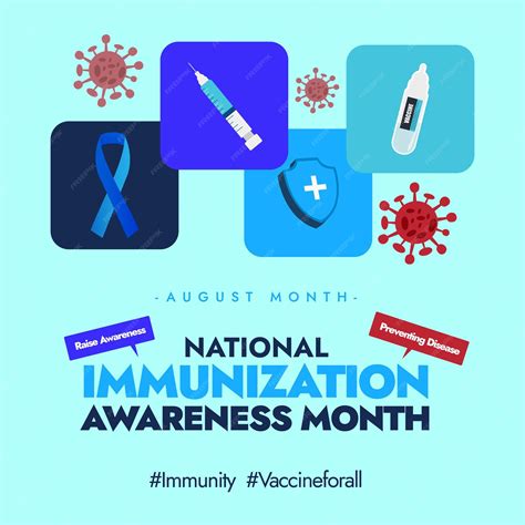Premium Vector | National Immunization Awareness Month August ...