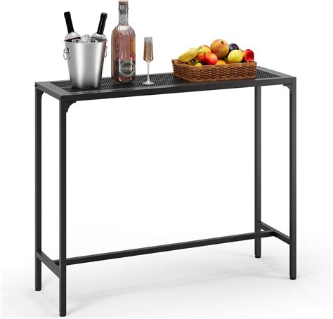 Amazon.com: Jsluiiys Outdoor Bar Table, 47'' Patio Bar Table Outdoor ...