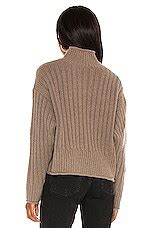 Autumn Cashmere Ribbed Mock Neck Sweater in Bark | REVOLVE