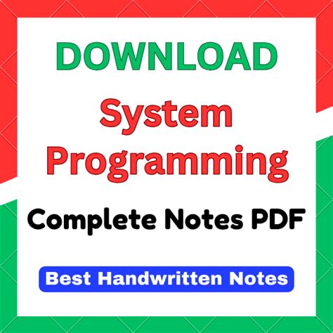 Image result for System Programming Lecture Notes PDF