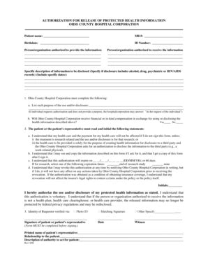 Bill Of Sale Form Ohio Authorization For Release Of Medical Information ...