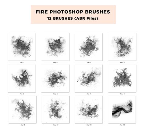 Realistic Fire Photoshop Brushes: Flame Effect ABR Files - Etsy