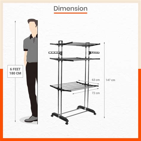 Mobidry Terra 3 Level Stainless Steel Modular Cloth Drying Stand ...