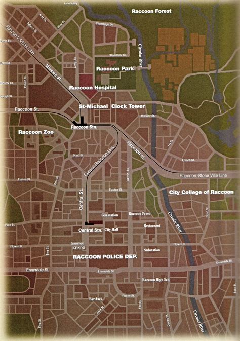 Raccoon City | Capcom Database | Fandom - map of raccoon city