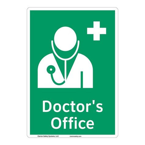 Clarion Safety Systems ANSI/ISO Compliant Doctor's Office Safety Signs ...