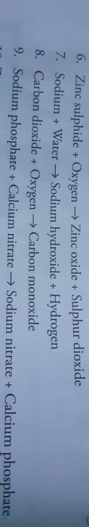 write balanced chemical equation for the following - Brainly.in