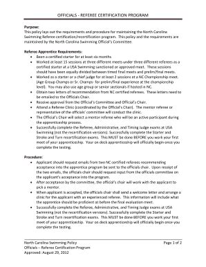 Fillable Online OFFICIALS - REFEREE CERTIFICATION PROGRAM Fax Email ...