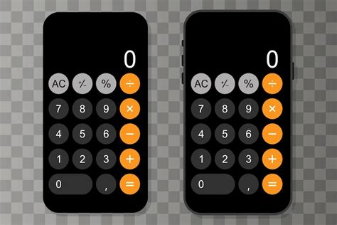 Rekenmachine mobiele app op smartphone. Vector | Premium Vector