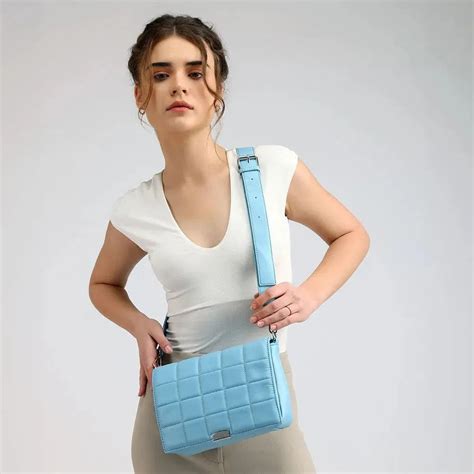 Buy Maddie Rhythm Soft Blue Shoulder Bag | Lino Perros
