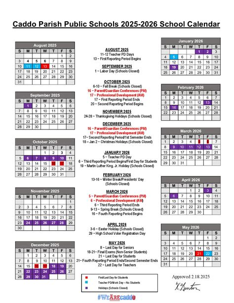 Caddo Parish Public Schools Calendar 2025-2026 | Download Now - Grab ...