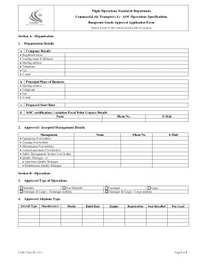 Fillable Online carc gov Dangerous Goods Approval Application Form ...