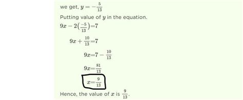 how X becomes 9/13 please explain briefly,,,, - Brainly.in