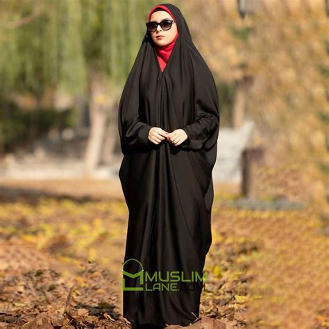 Premium Irani or Iraqi Chadar or Abaya Nida Plain Black Long Cuff Slee ...