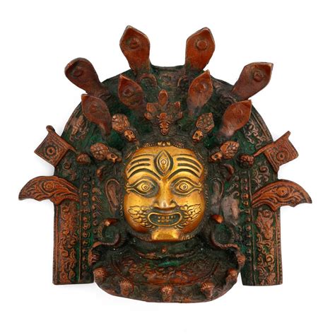 Collectible India Mahakala Nazar Battu Wall Hanging Brass | Religious ...