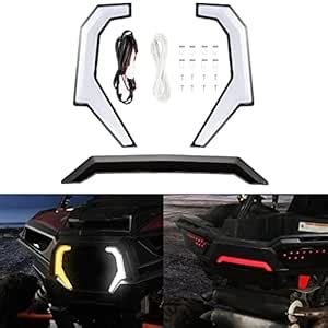 A & UTV PRO Fang Lights & Rear Center Tail Light Kit for 2014-2018 ...