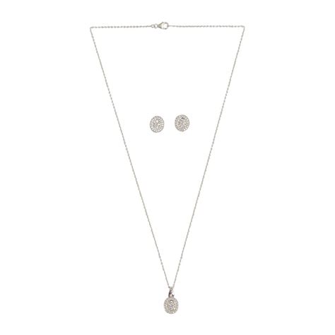 Circular Triumph CZ 925 Sterling Pendant Set – VOYLLA