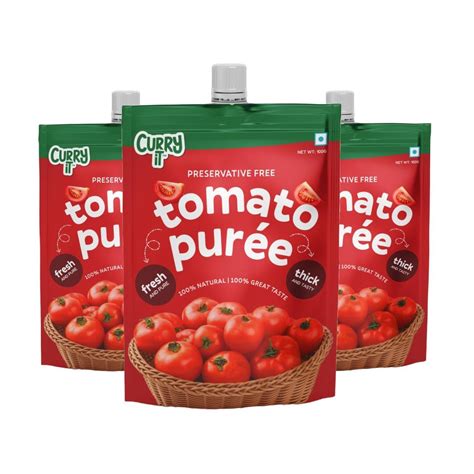 CURRYiT Tomato Puree | Made With 100% Fresh Hand Picked Tomatoes | No ...