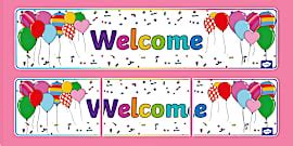 Welcome Lettering for Classrooms - Primary Resource