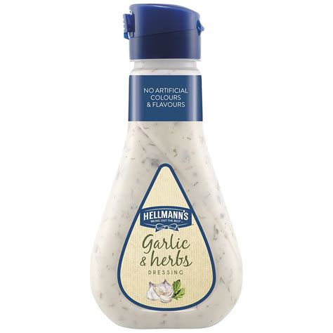 Hellmanns Salad Dressing Bottle, Garlic Herb, 235ml : Amazon.in ...