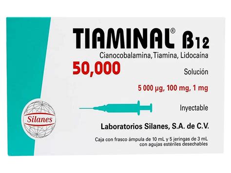 TIAMINAL B12 50,000 5 FA 100/5/1 MG – Distribuidora Sta María
