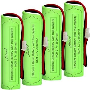 Future Lithium Ion Battery Pack NCM 3.7v 2600mAh, Pack of 4 Lithium ...