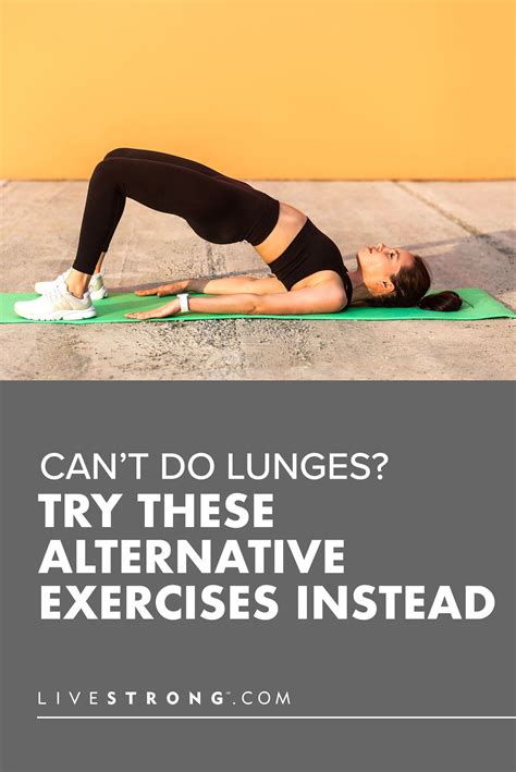 Can't Do Lunges? Try These Alternative Exercises Instead | Livestrong.com | Lunge workout, Lunge ...