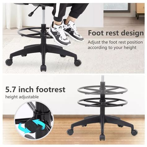 FDW Drafting Chair Tall Office Chair Adjustable India | Ubuy