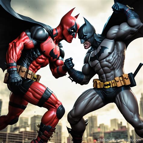 Batman vs Deadpool | Stable Diffusion Online