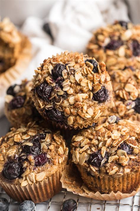 Banana Blueberry Oatmeal Muffins - Priscilla Cooks