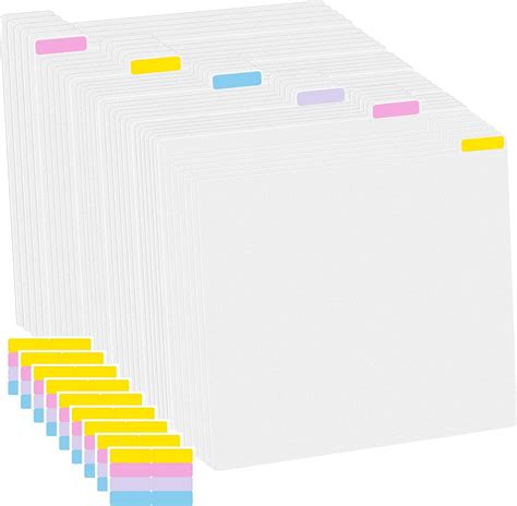 Amazon.com : Qilery Scrapbook Paper Dividers Bulk with 6 Tabs Plastic ...