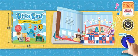 Ditty Bird Learning Songs Interactive Musical Book for Toddlers 1- 3 ...