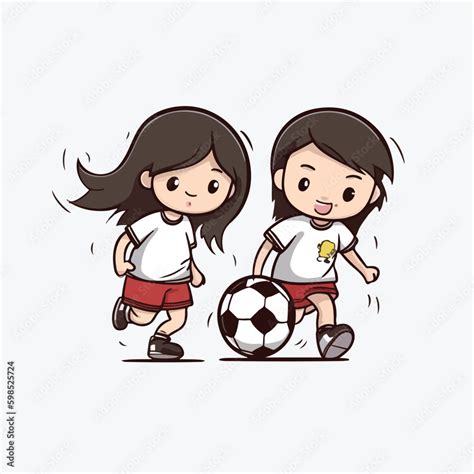 Girls Football Cartoon 的图像结果