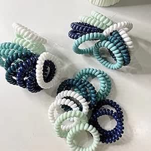 EPARTY- 10Spiral Hair Ties Coil Hair Ties Ponytail Hair Scrunchies for ...