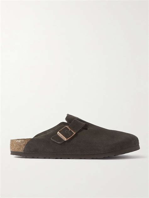 Dark brown Boston Suede Clogs | BIRKENSTOCK | MR PORTER