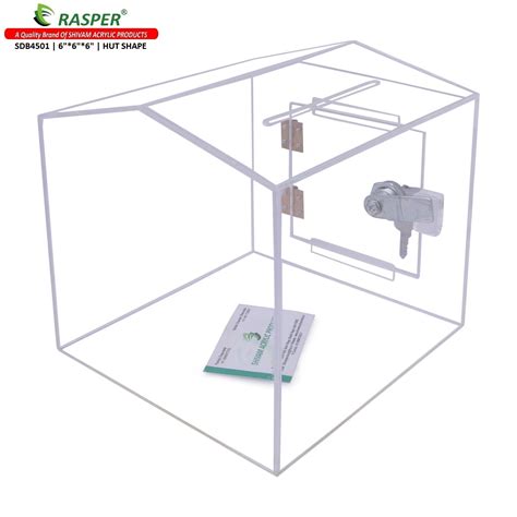 Rasper Transparent Acrylic Donation Box, Daan Patra, Drop Box, Ballot ...