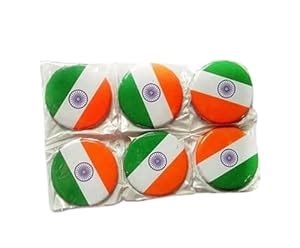 Buy Indian Flag Brass Laminated Lapel Pin Brooch Badge (6) at Amazon.in