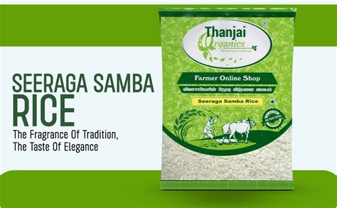 Thanjai Organics Seeraga Samba Rice | Zeera Sama Rice | Biryani Rice ...