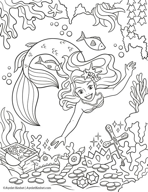 Colouring Picture Of Mermaid