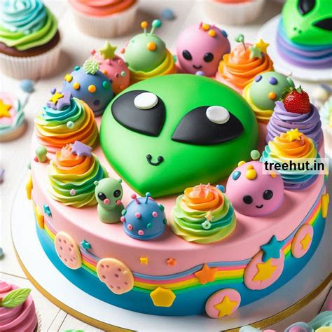 Aliens Cake Ideas for Space Cake Decoration Ideas and Techniques