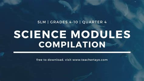 Image result for Science Quarter 4 Module