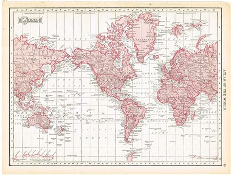 Antique Graphics Wednesday - 1900's Maps of the World & ALL 50 States ...